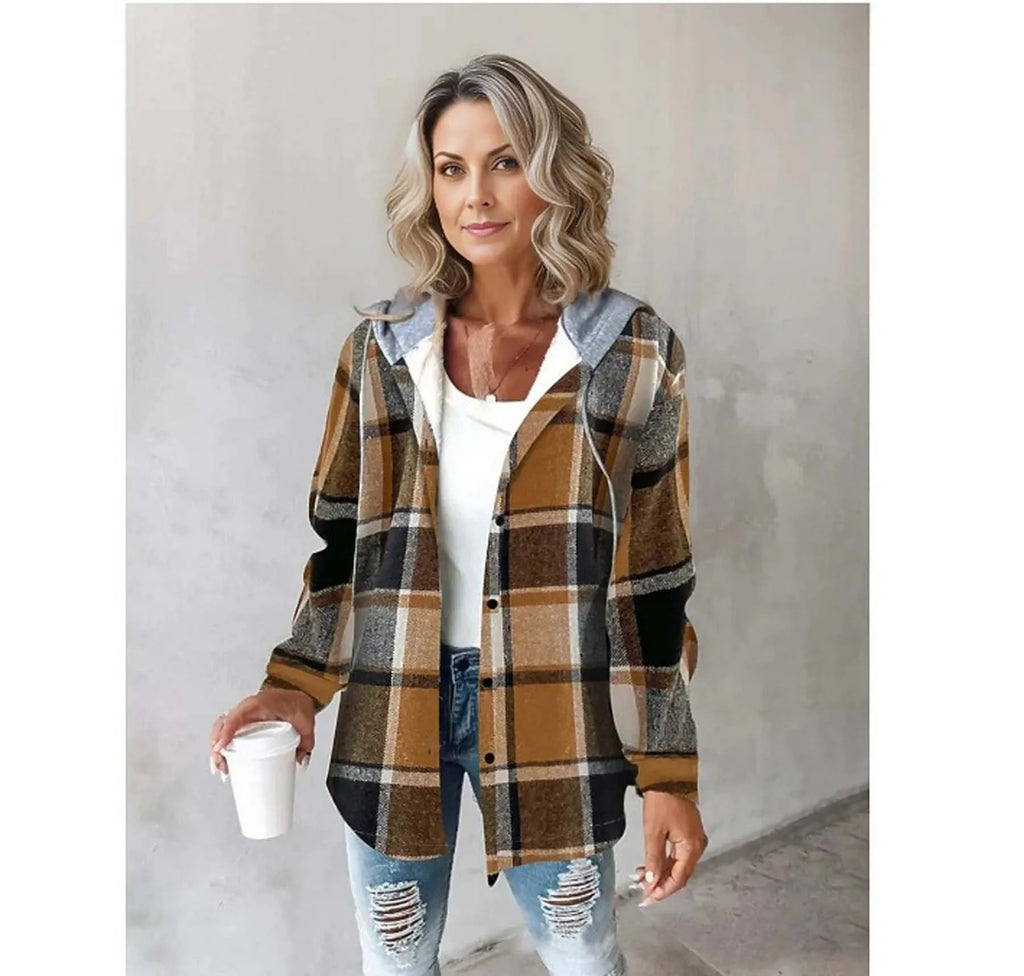 Camila | Women's Camo Long-Sleeve Button-Front Jacket Chest Pockets