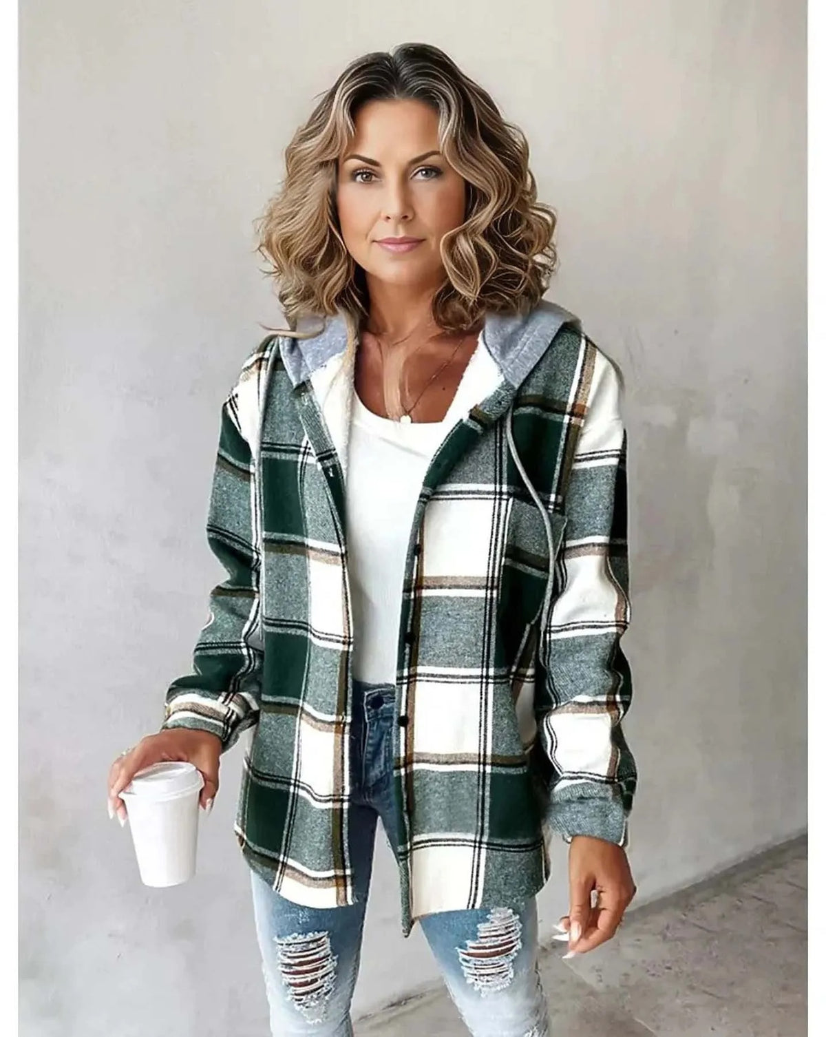 Camila | Women's Camo Long-Sleeve Button-Front Jacket Chest Pockets