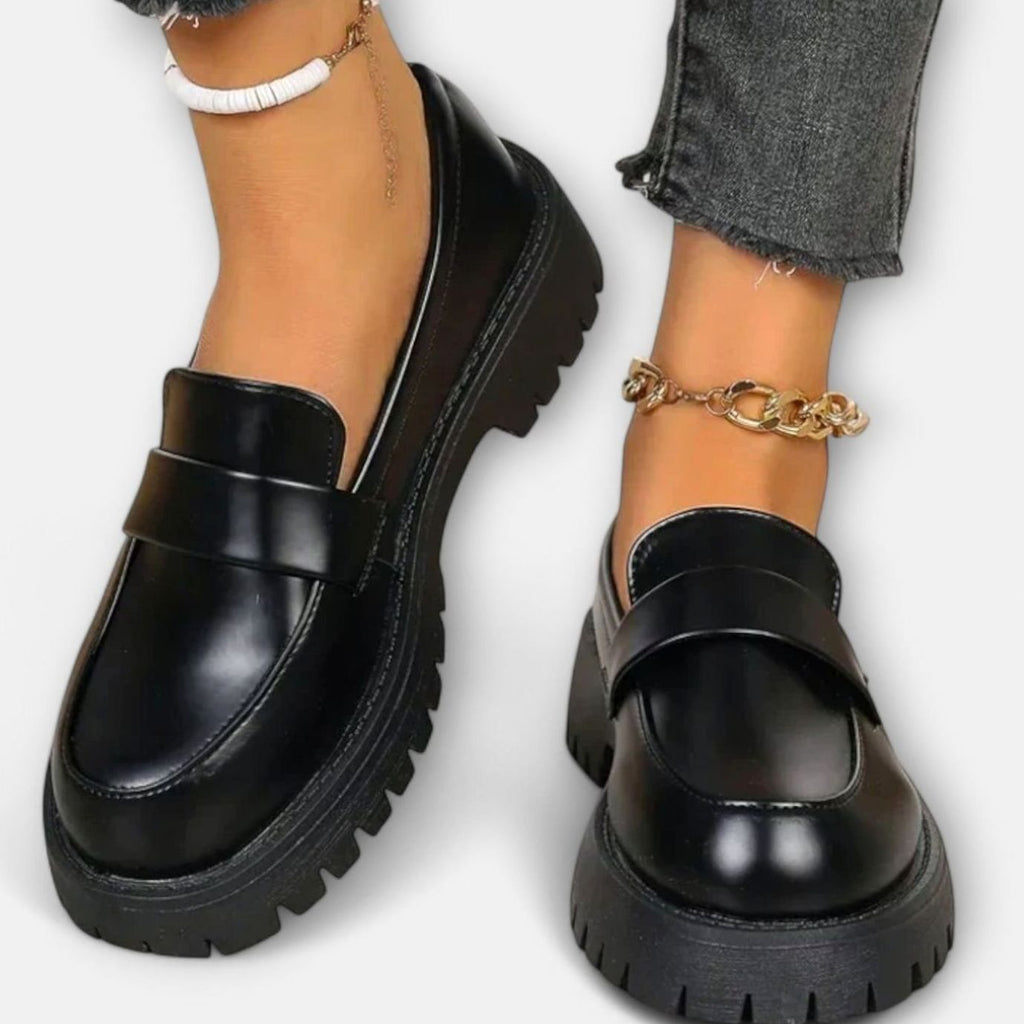 Women's Chunky Platform Slip-On Penny Loafers