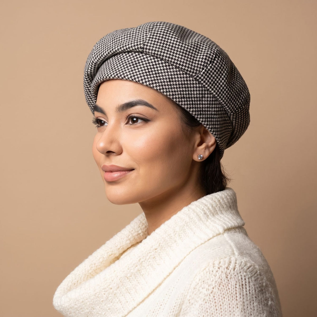 Women's Classic French-Style Wool Beret Hat - Gray