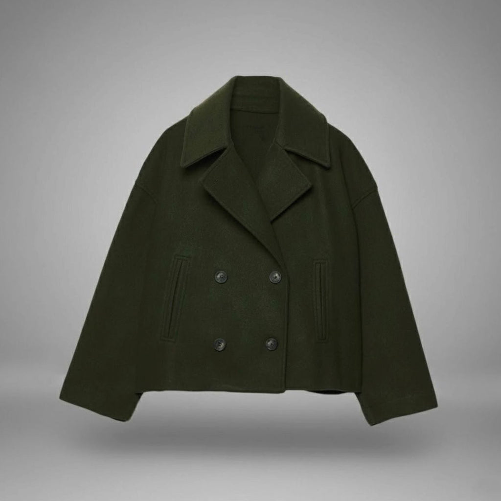Women's Cropped Double-Breasted Tailored Short Jacket