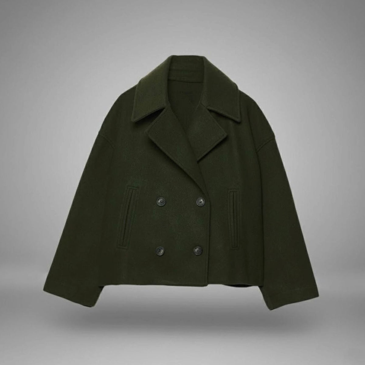 Women's Cropped Double-Breasted Tailored Short Jacket