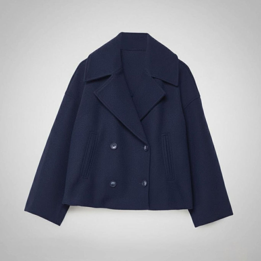 Women's Cropped Double-Breasted Tailored Short Jacket