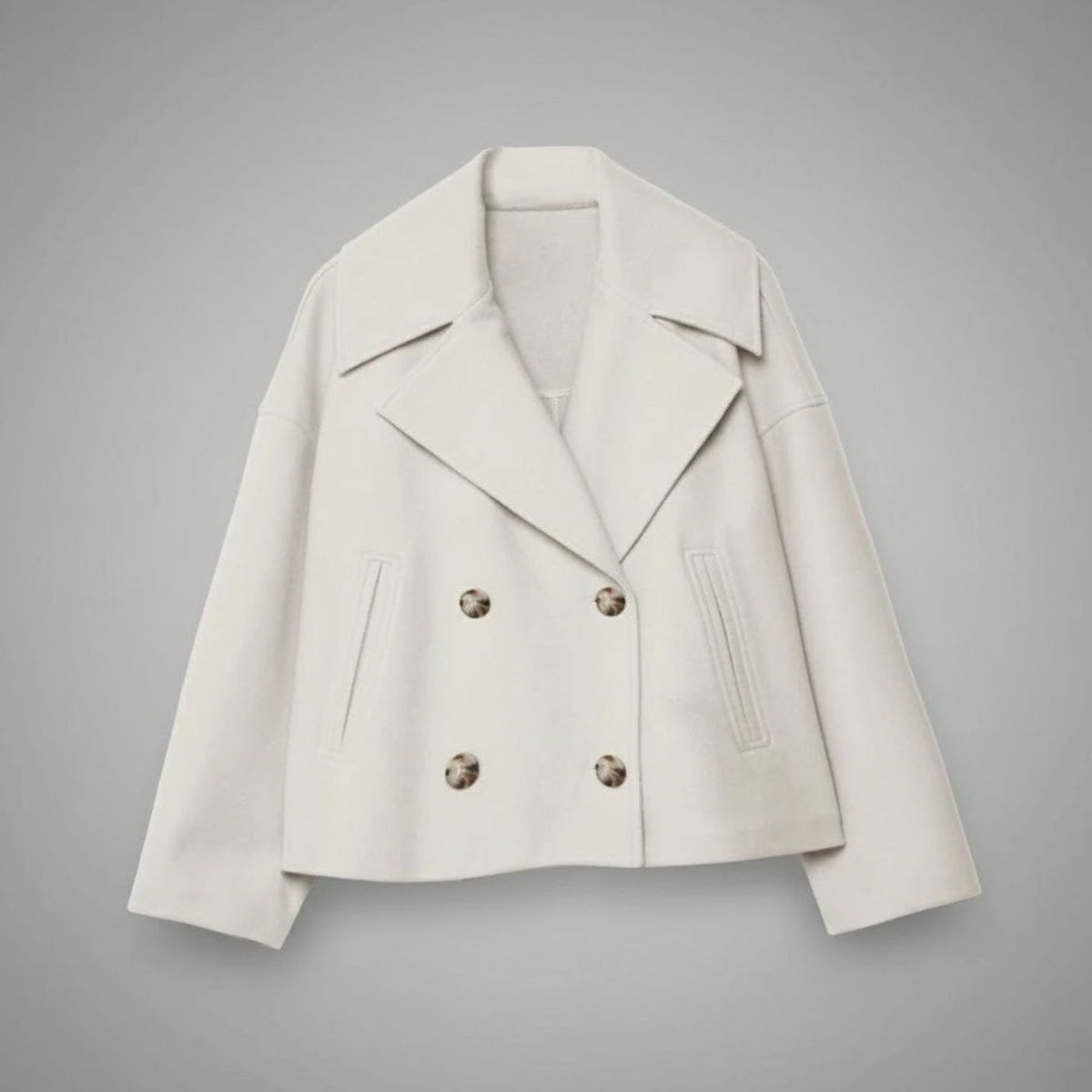 Women's Cropped Double-Breasted Tailored Short Jacket