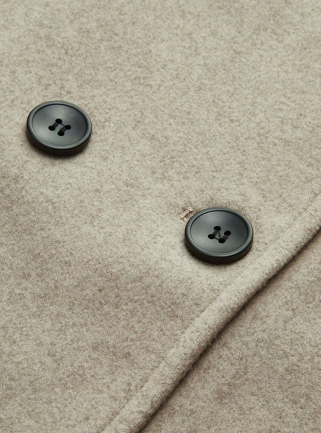 Women's Double Breasted Wool Peacoat Stand Collar Relaxed Fit