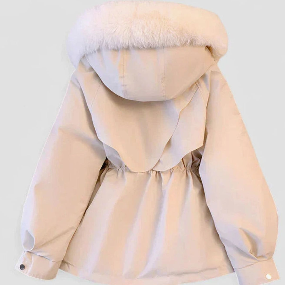 Women's Elegant Hooded Drawstring Parka Winter Jacket