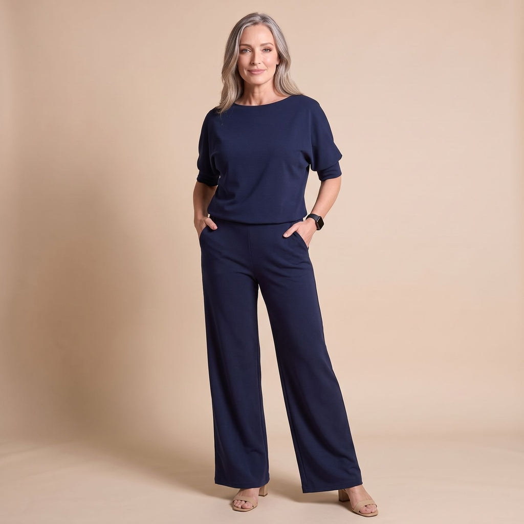 Women's Elegant Longline Cardigan 3-Piece Top Pants Set
