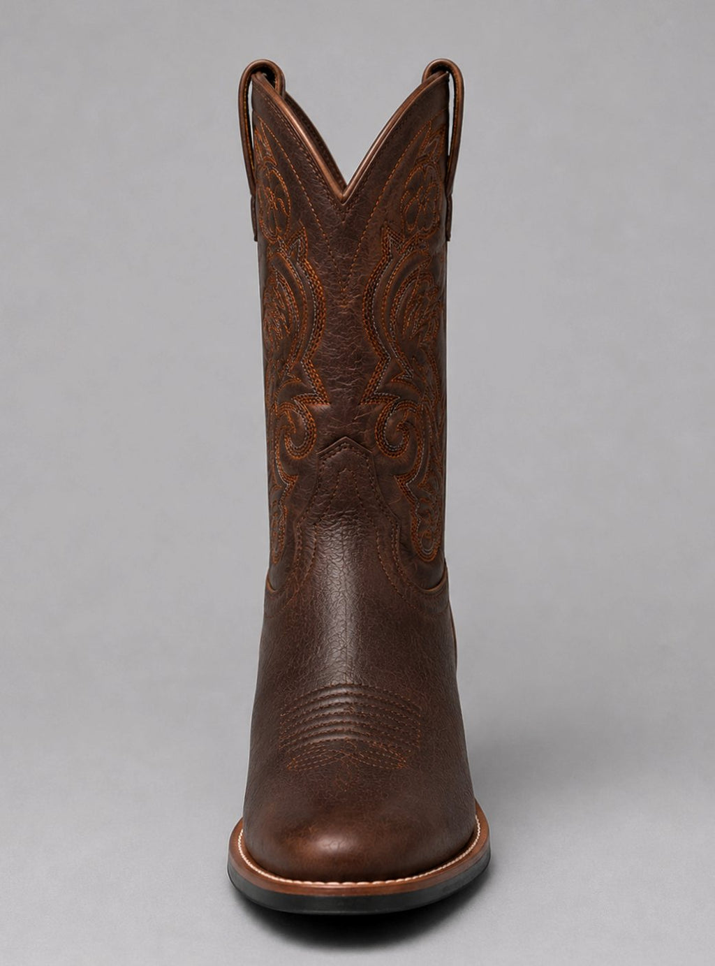 Women's Embroidered Leather Cowgirl Boots Block Heel Western