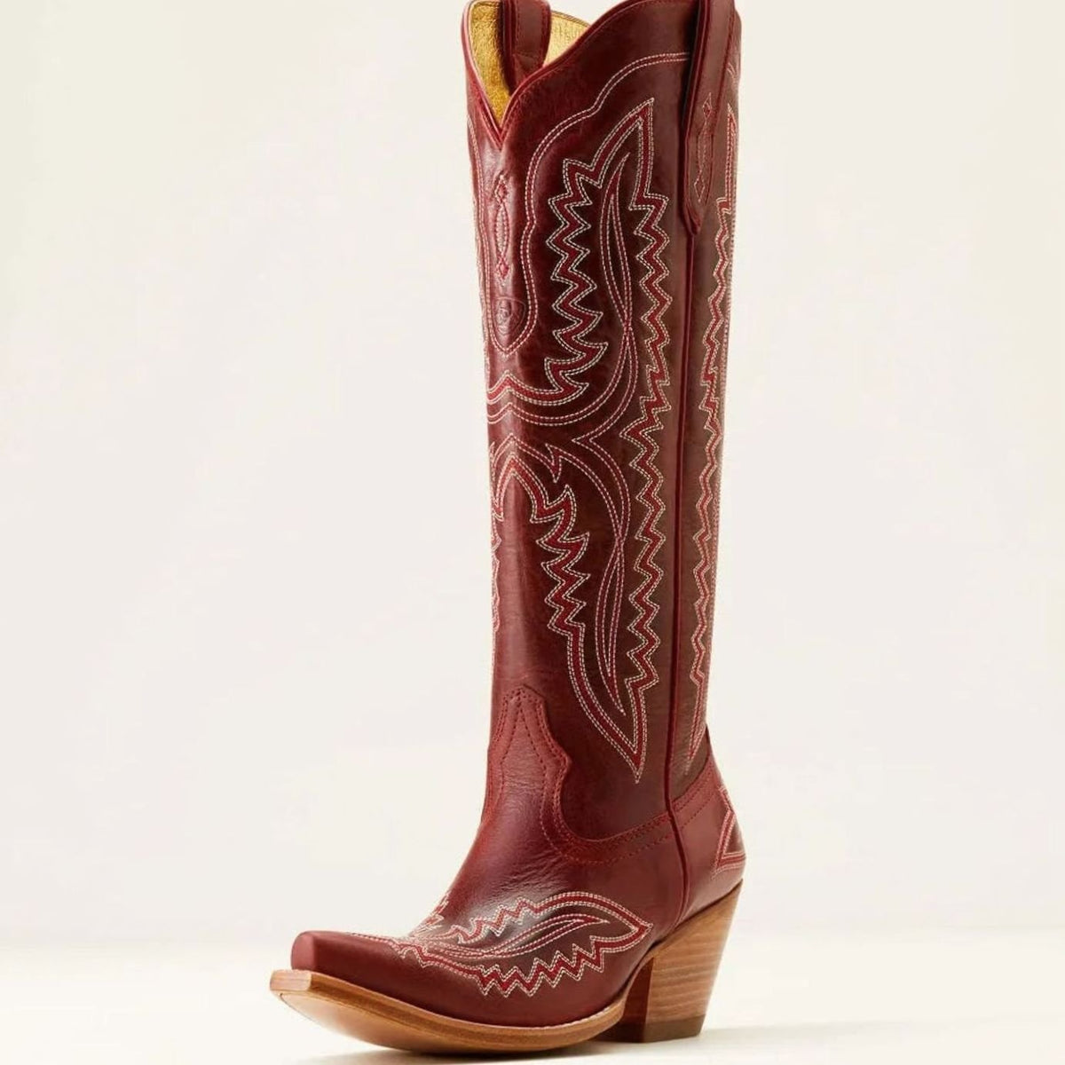 Women's Embroidered Pointed-Toe Knee-High Western Cowboy Boots