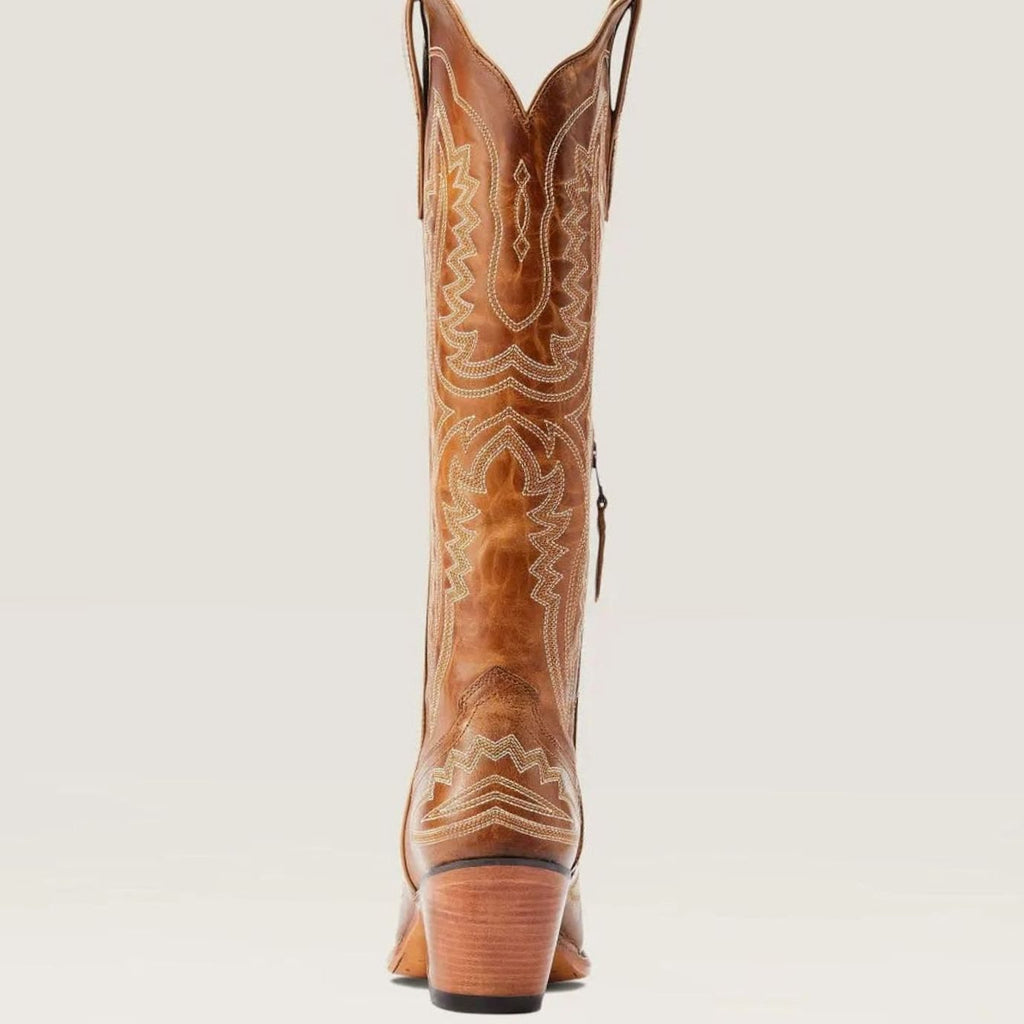Women's Embroidered Pointed-Toe Knee-High Western Cowboy Boots