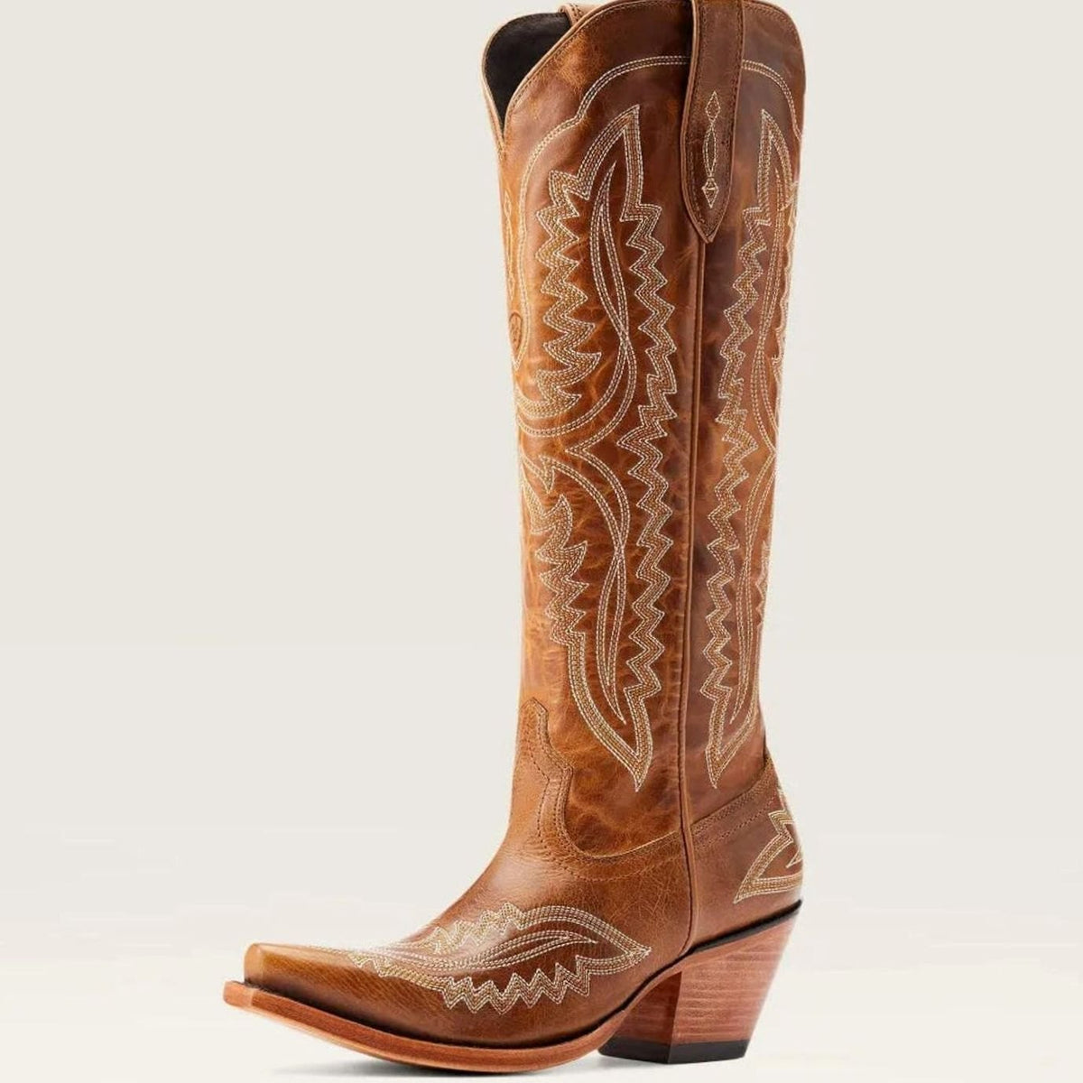Women's Embroidered Pointed-Toe Knee-High Western Cowboy Boots
