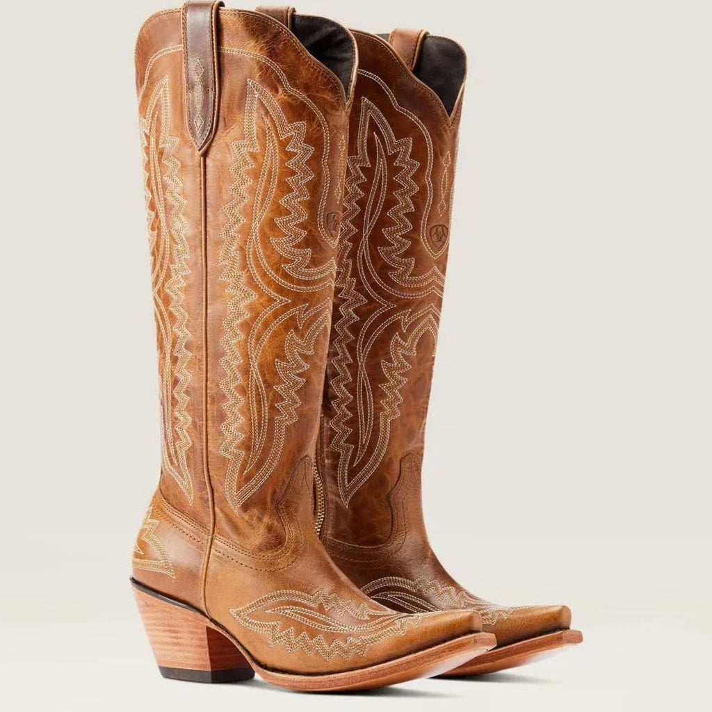 Women's Embroidered Pointed-Toe Knee-High Western Cowboy Boots