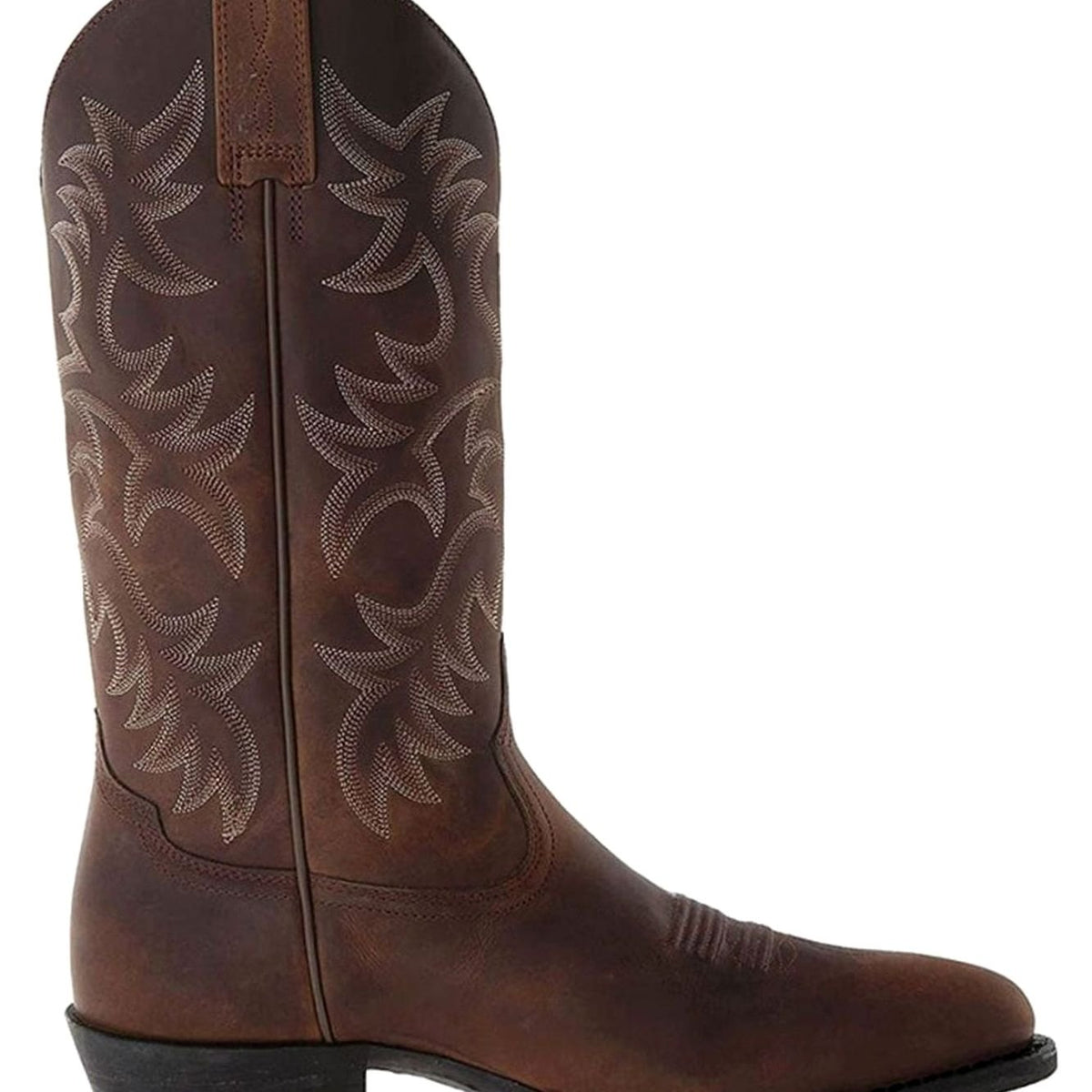 Women's Embroidered Western Mid-Calf Cowboy Boots Block Heel