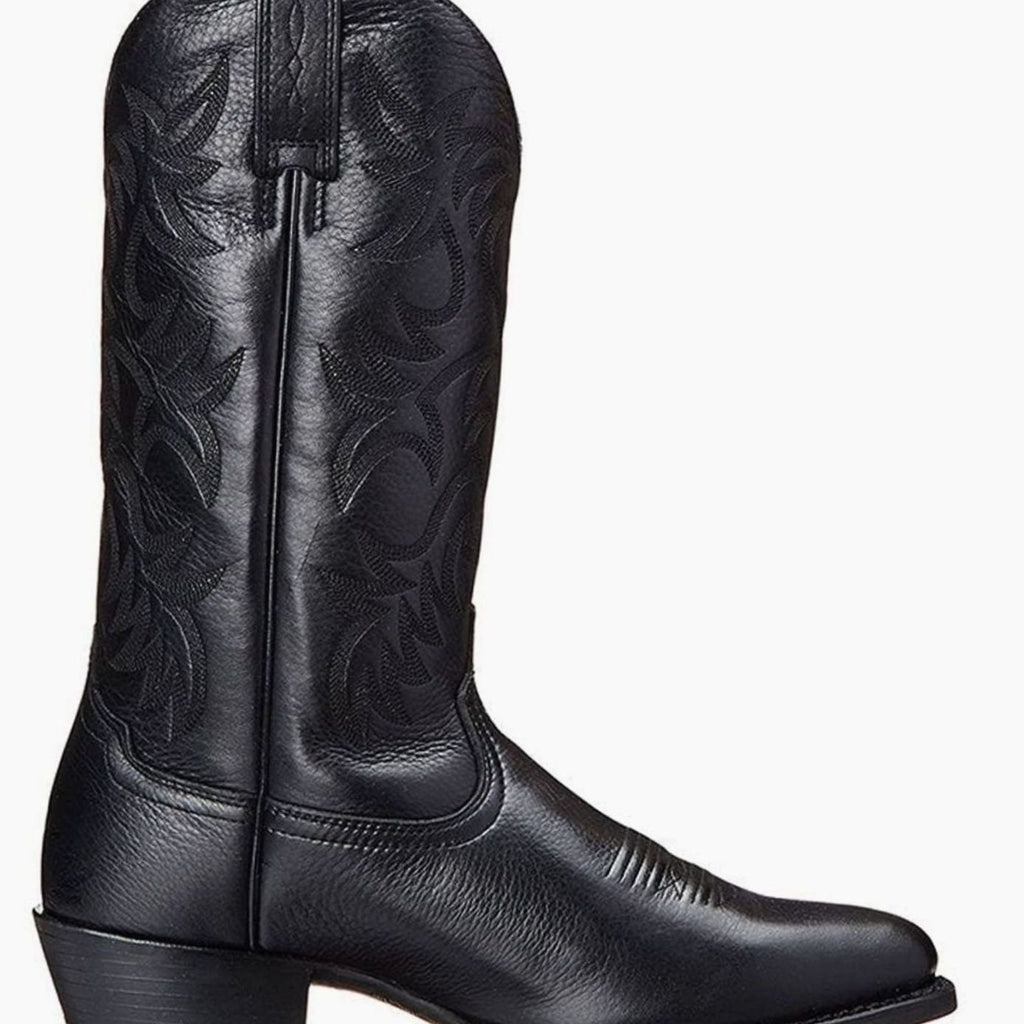 Women's Embroidered Western Mid-Calf Cowboy Boots Block Heel