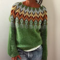 Women's Fair Isle Geometric Knit Sweater Pullover