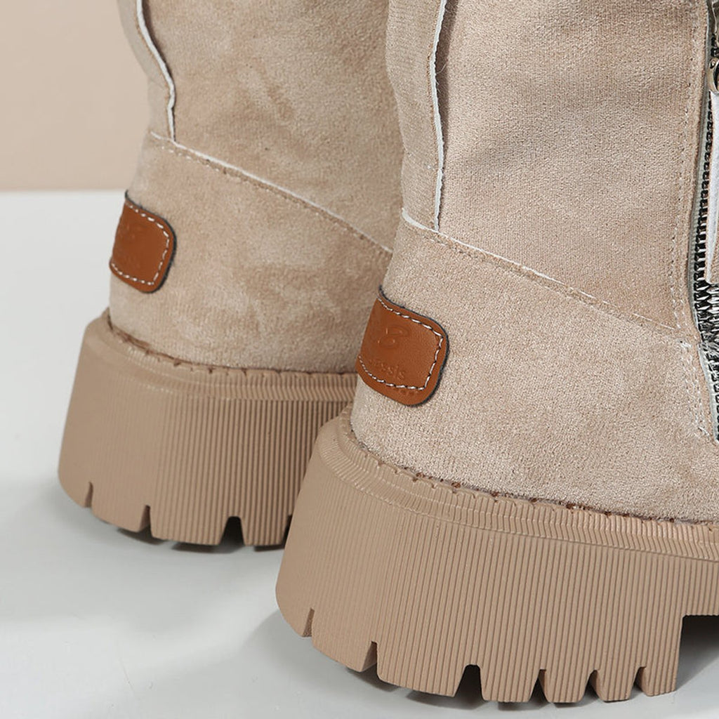 Women's Faux-Suede Fleece-Lined Slip-On Ankle Boots