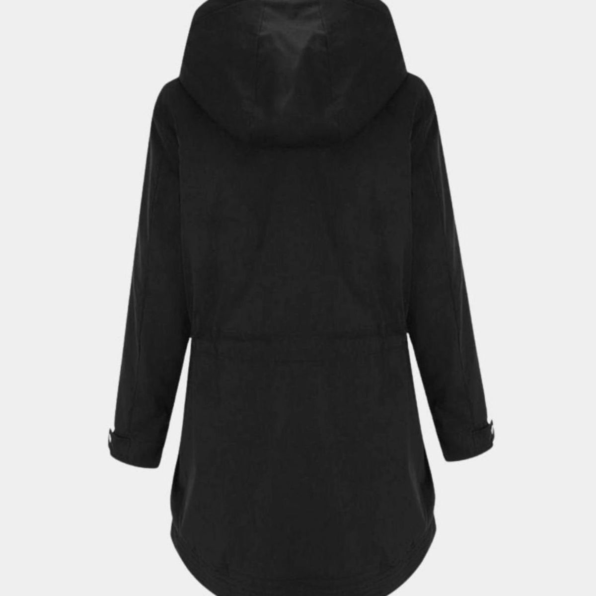 Women's Fleece-Lined Hooded Parka Winter Coat Adjustable Waist