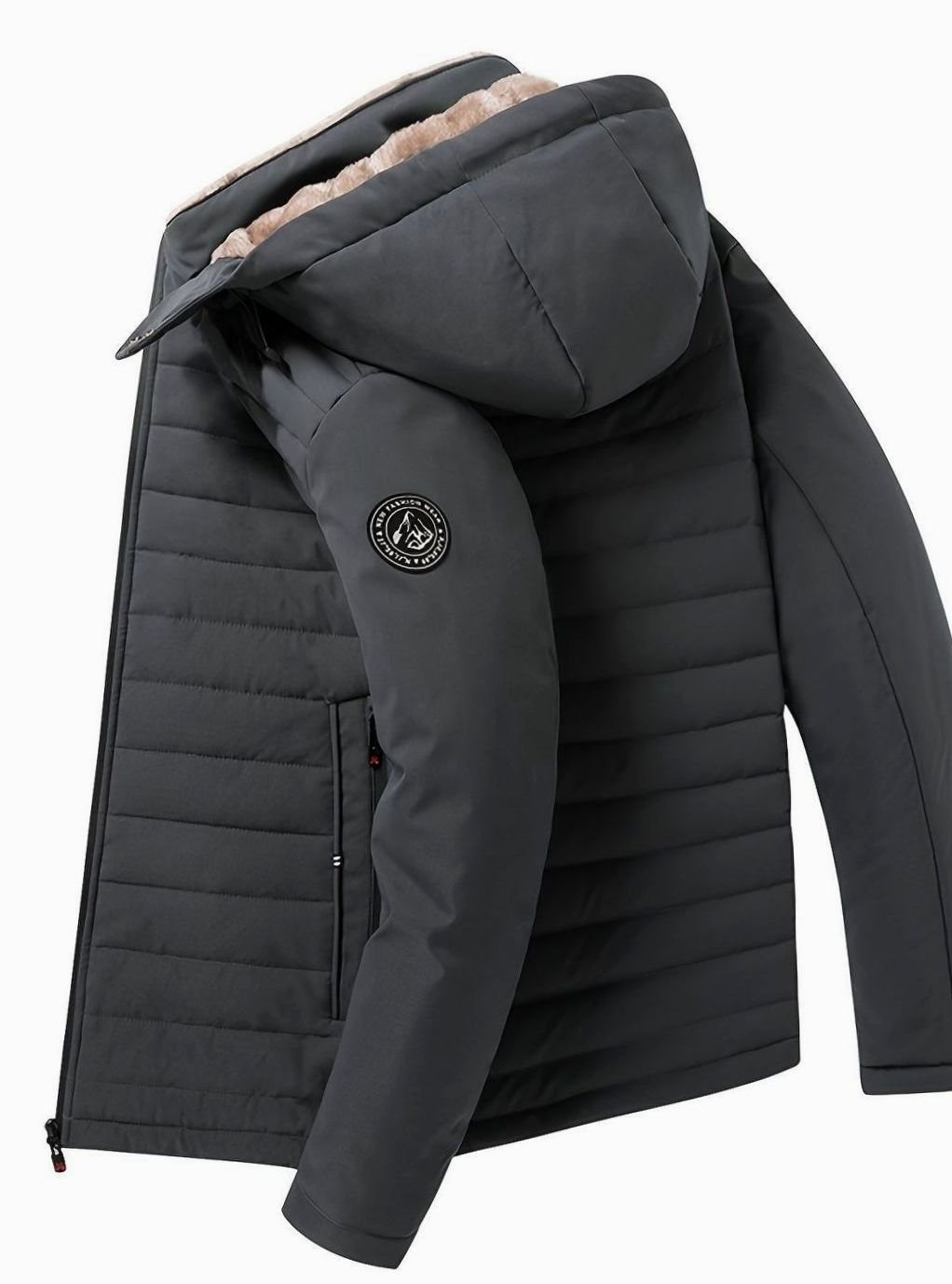 Women's Fleece-Lined Hooded Quilted Jacket Relaxed Fit
