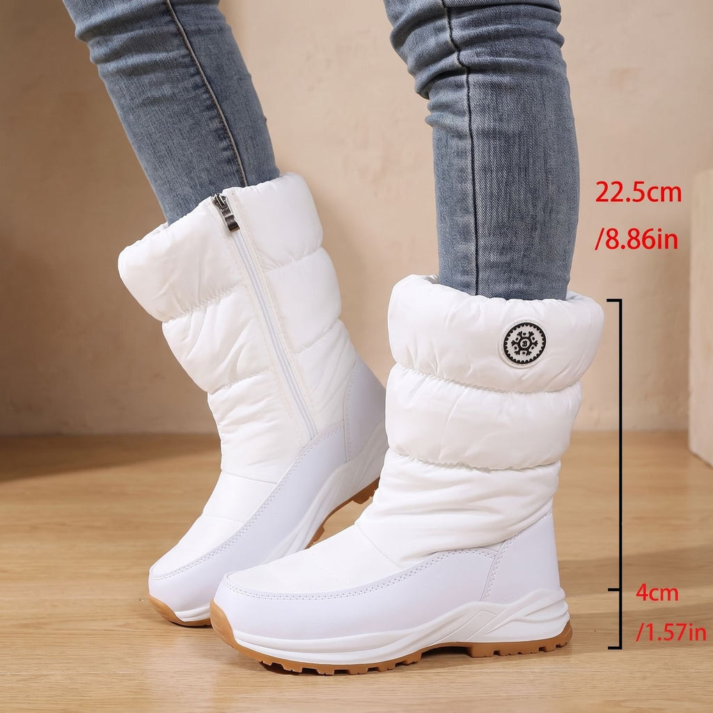 Women's Fleece-Lined Waterproof Mid-Calf Snow Boots