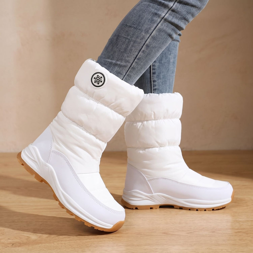 Women's Fleece-Lined Waterproof Mid-Calf Snow Boots
