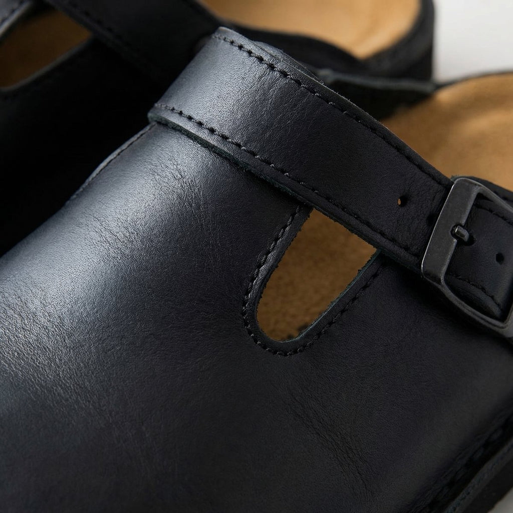 Women's Full-Grain Leather Slip-On Clogs Boots