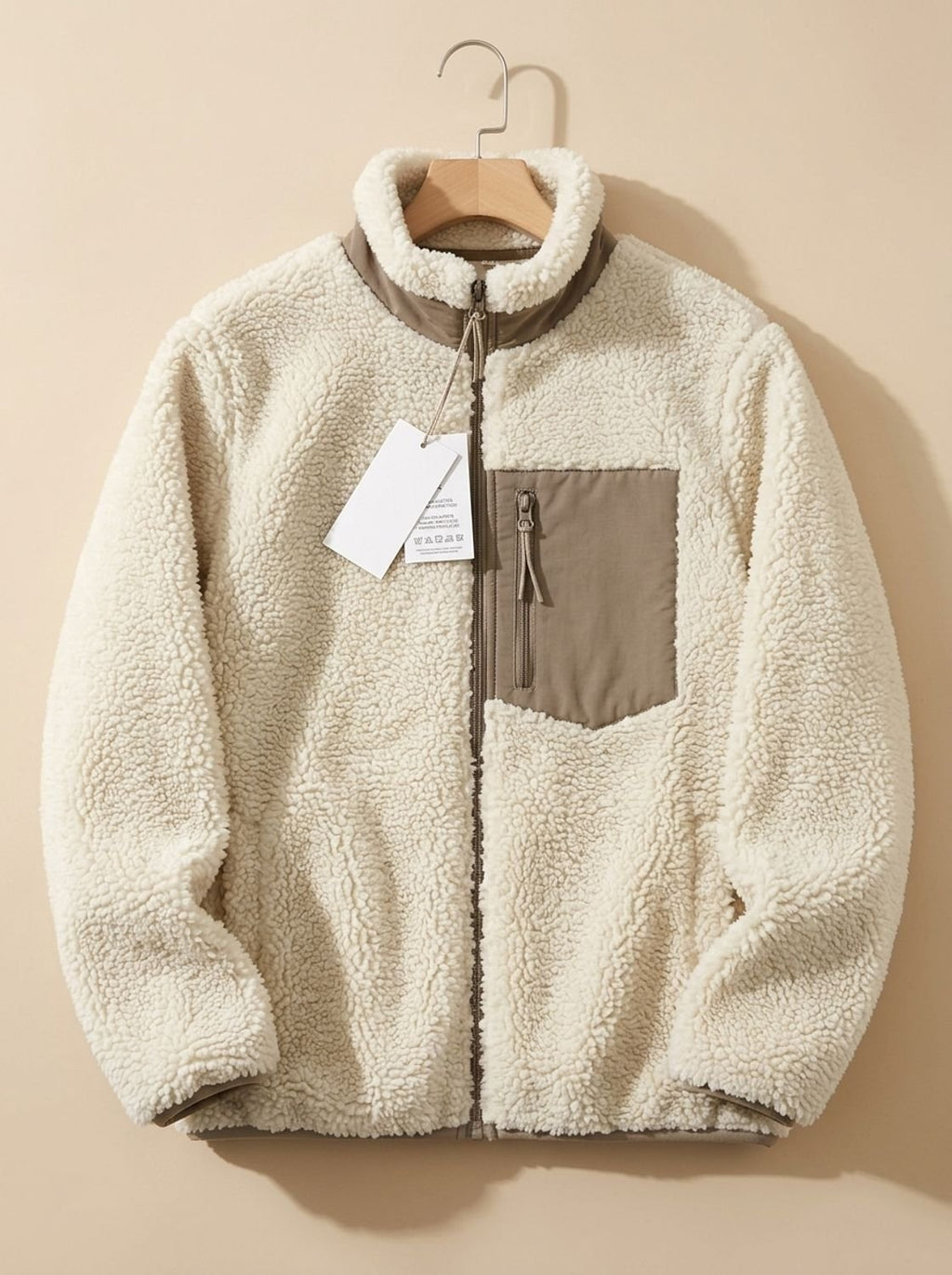 Women's Full Zip-Up Sherpa Fleece Relaxed-Fit Jacket - Coffee