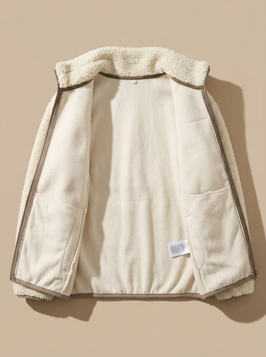 Women's Full Zip-Up Sherpa Fleece Relaxed-Fit Jacket