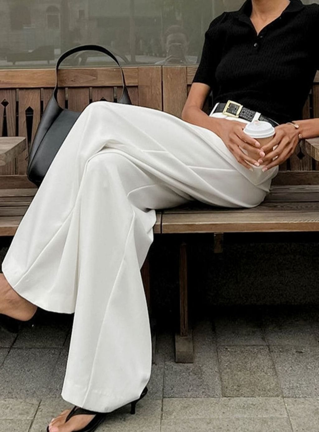 Women's High-Waist Wide-Leg Tailored Trousers