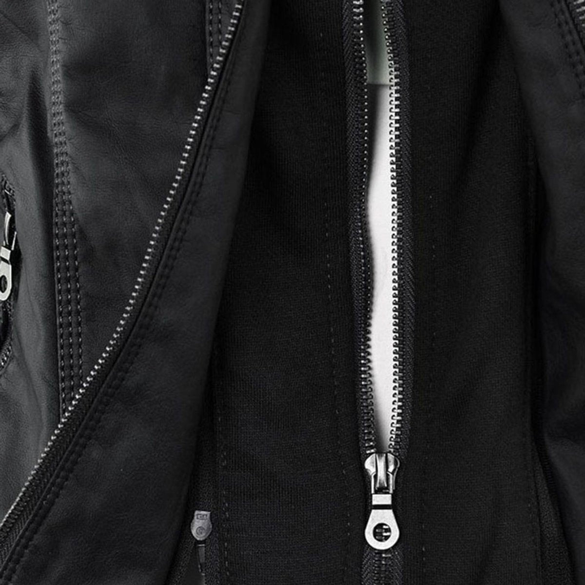 Women's Hooded Faux Leather Moto Coat Zip-Up Biker Jacket