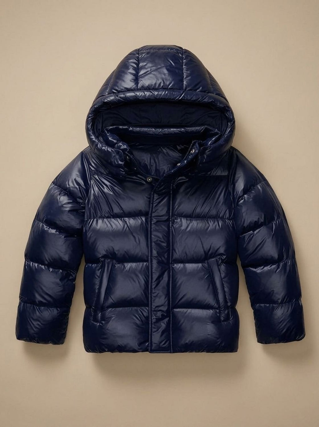 Women's Hooded Glossy Quilted Puffer Jacket