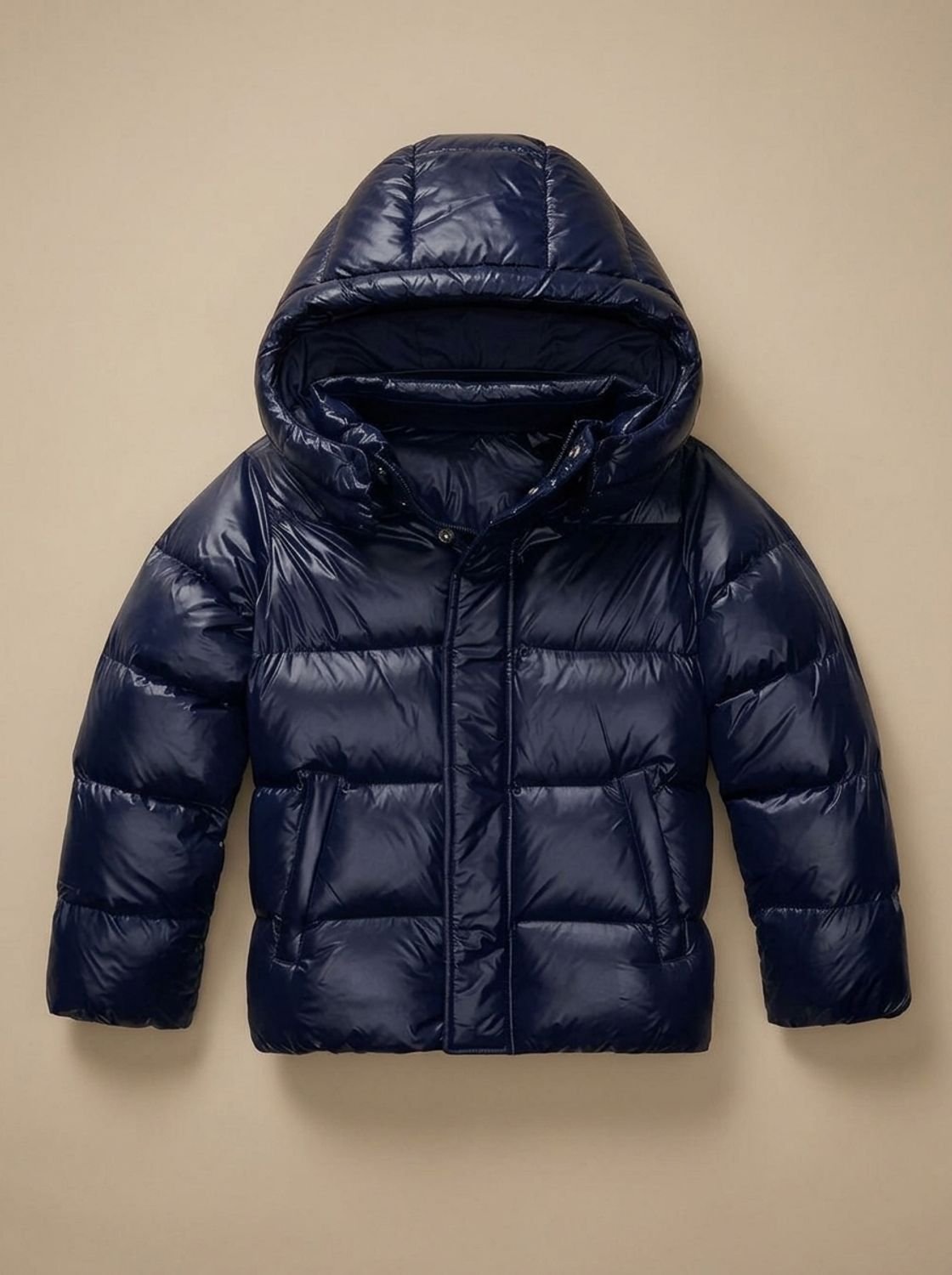 Women's Hooded Glossy Quilted Puffer Jacket
