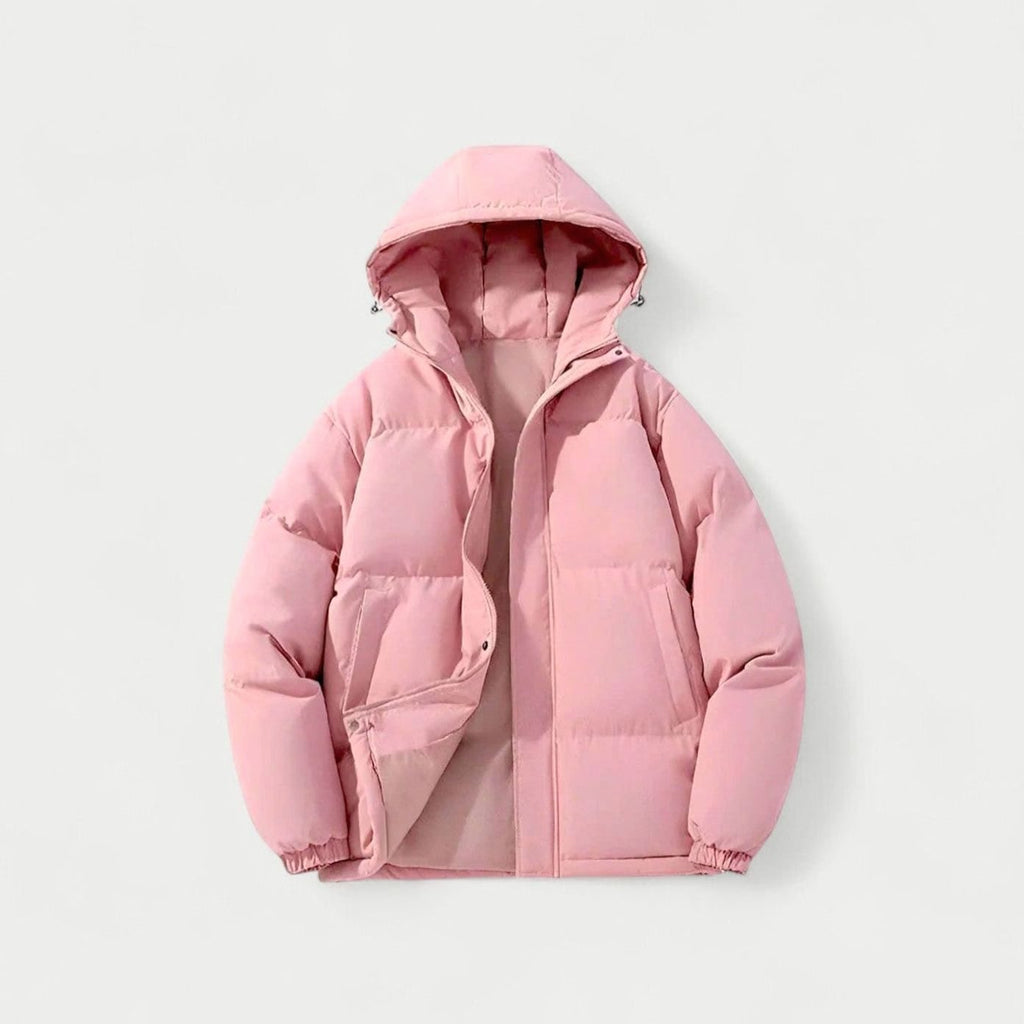 Women's Hooded Warm Puffer Jacket Insulated Winter Coat - Pink