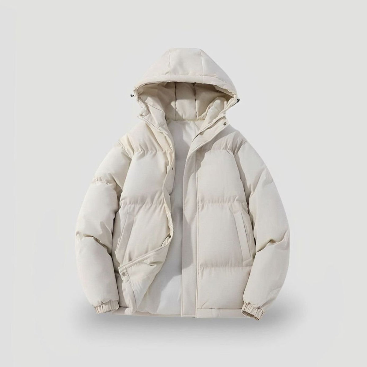 Women's Hooded Warm Puffer Jacket Insulated Winter Coat - White