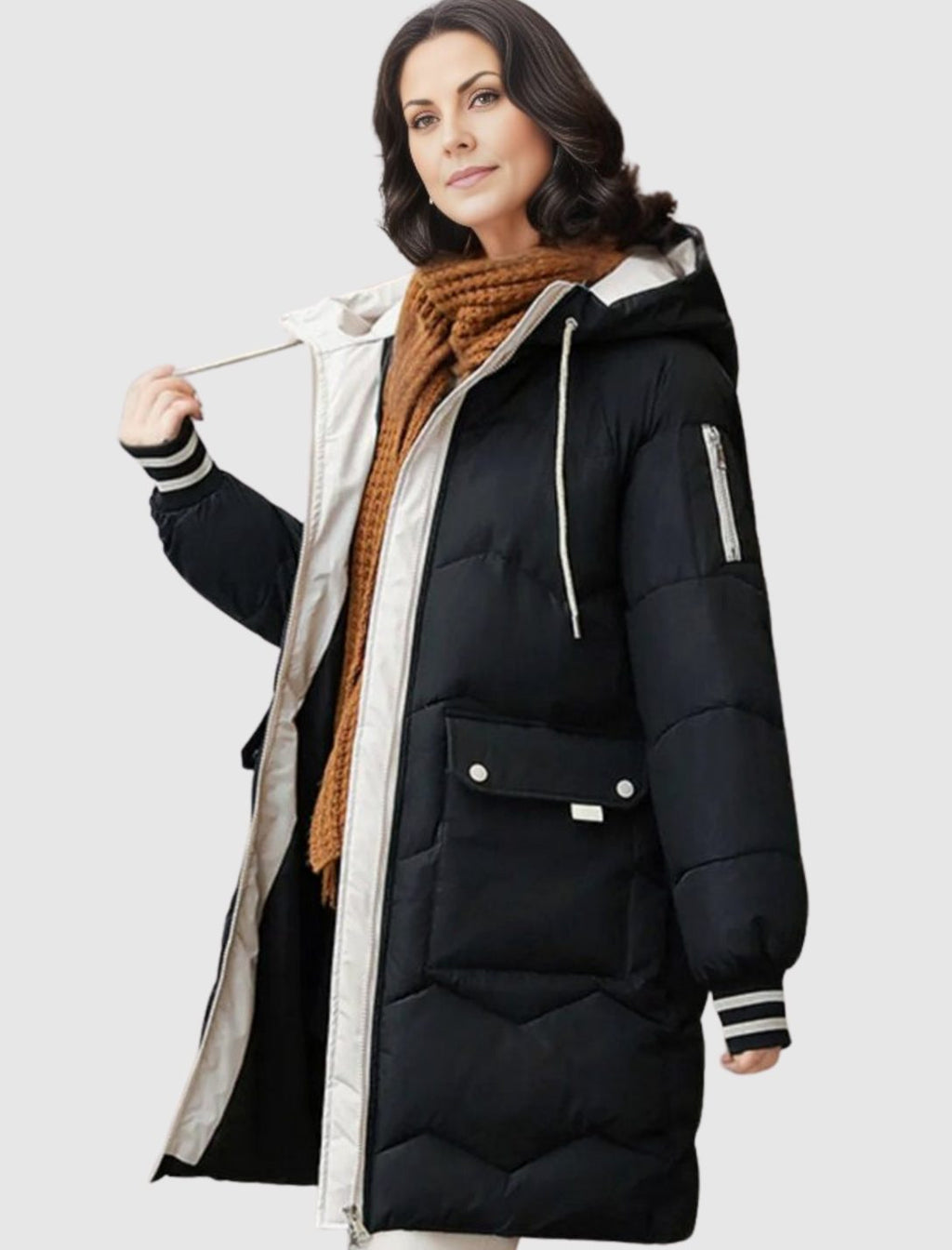 Women's Insulated Hooded Long Puffer Winter Coat