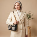 Women's Korean Wool Coat Double-Breasted Elegant Fit - White