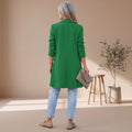 Women's Lapel Single-Button Tailored Trench Coat - Yellow