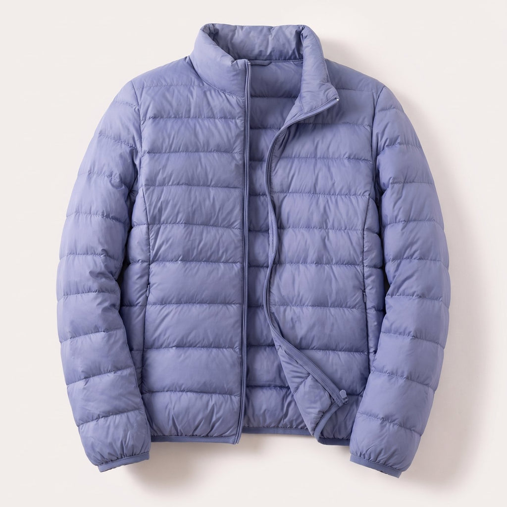 Women's Lightweight Down-Fill Stand-Collar Quilted Jacket - Blue