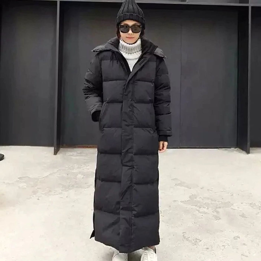 Women's Long Puffer Coat Hooded Maxi Winter Jacket