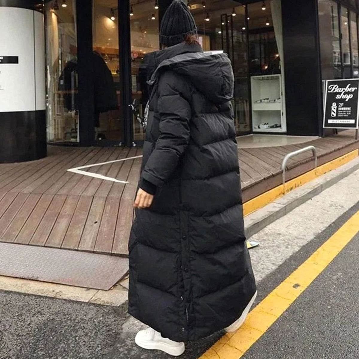 Women's Long Puffer Coat Hooded Maxi Winter Jacket