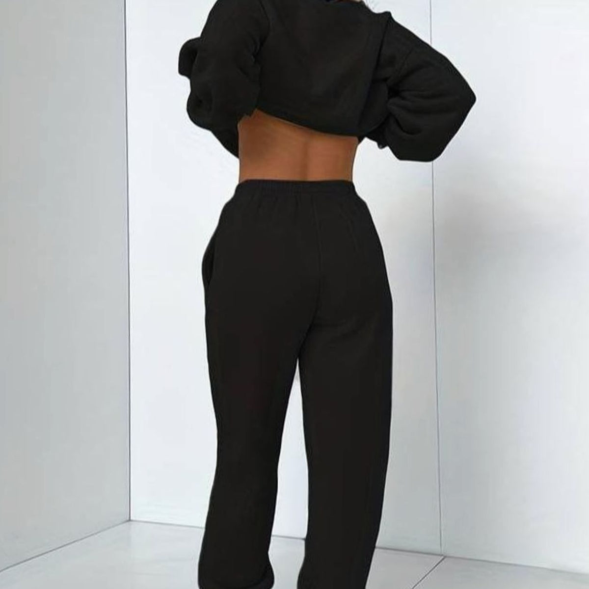 Women's Matching Sweatshirt Jogger Set Relaxed-Fit Drawstring Two-Piece
