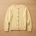 Women's Merino Wool Long-Sleeve Button-Front Knit Cardigan - Yellow