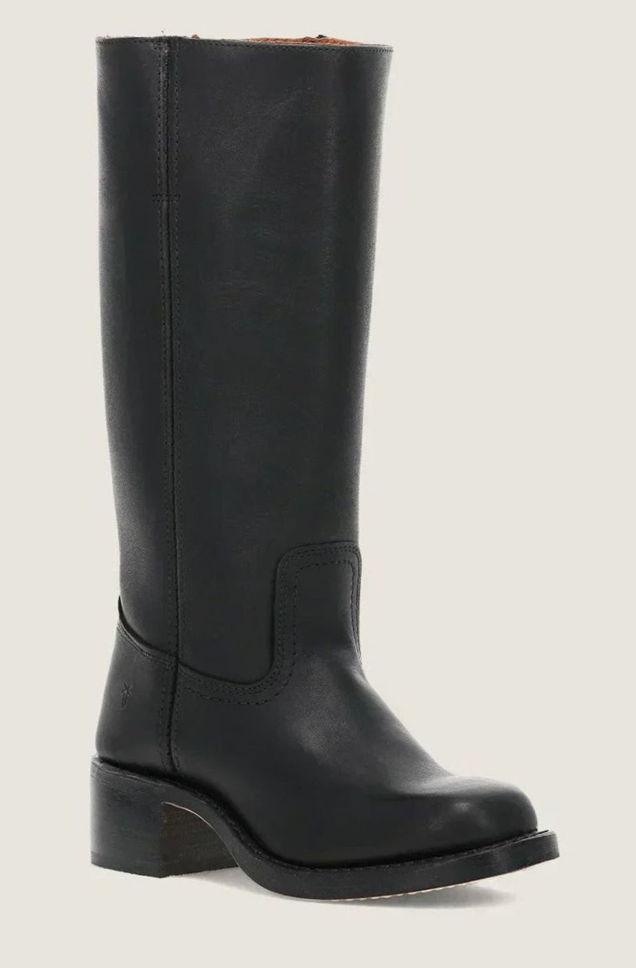 Women's Mid-Calf Stacked-Heel Slip-On Western Boots