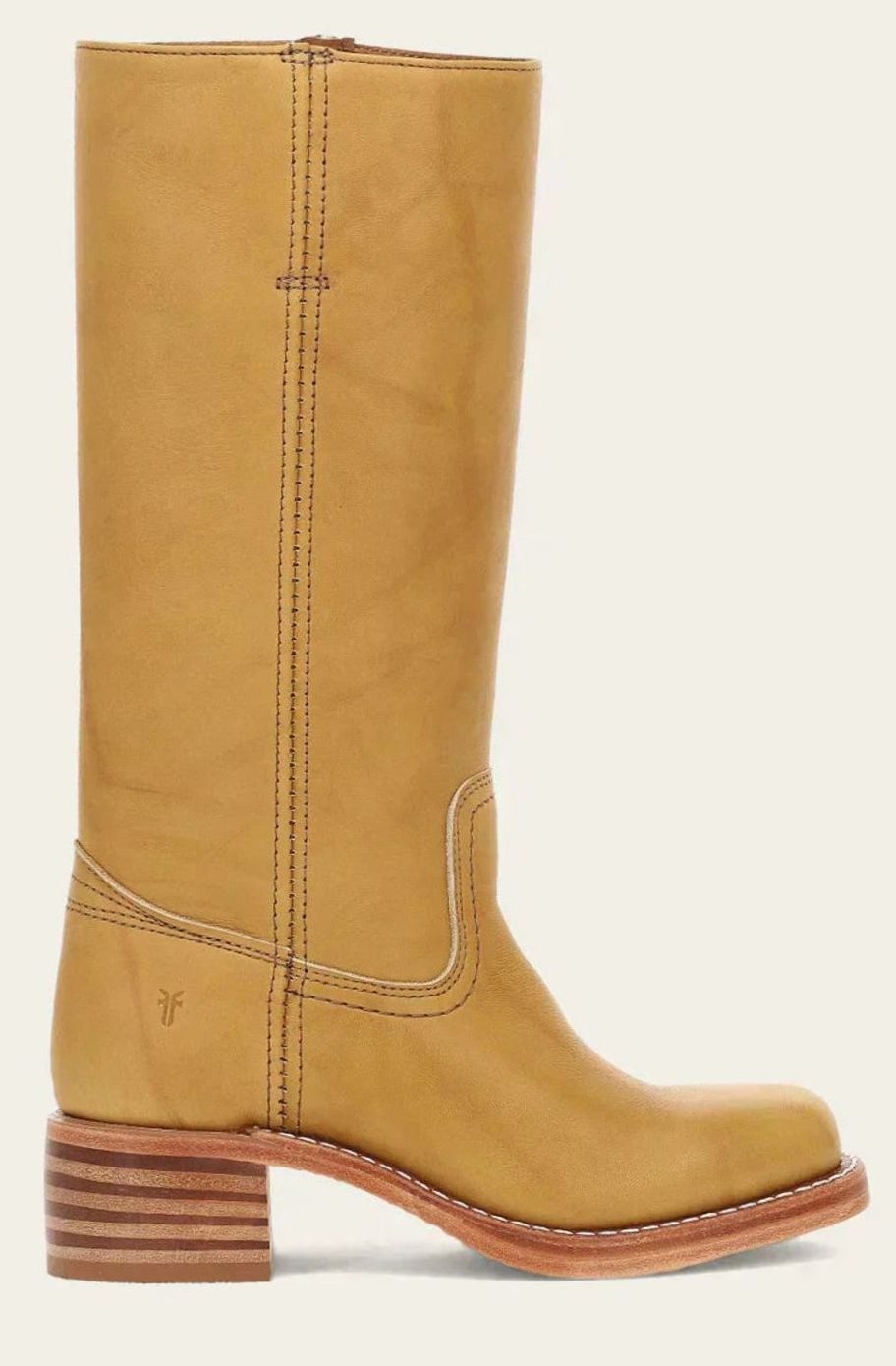 Women's Mid-Calf Stacked-Heel Slip-On Western Boots