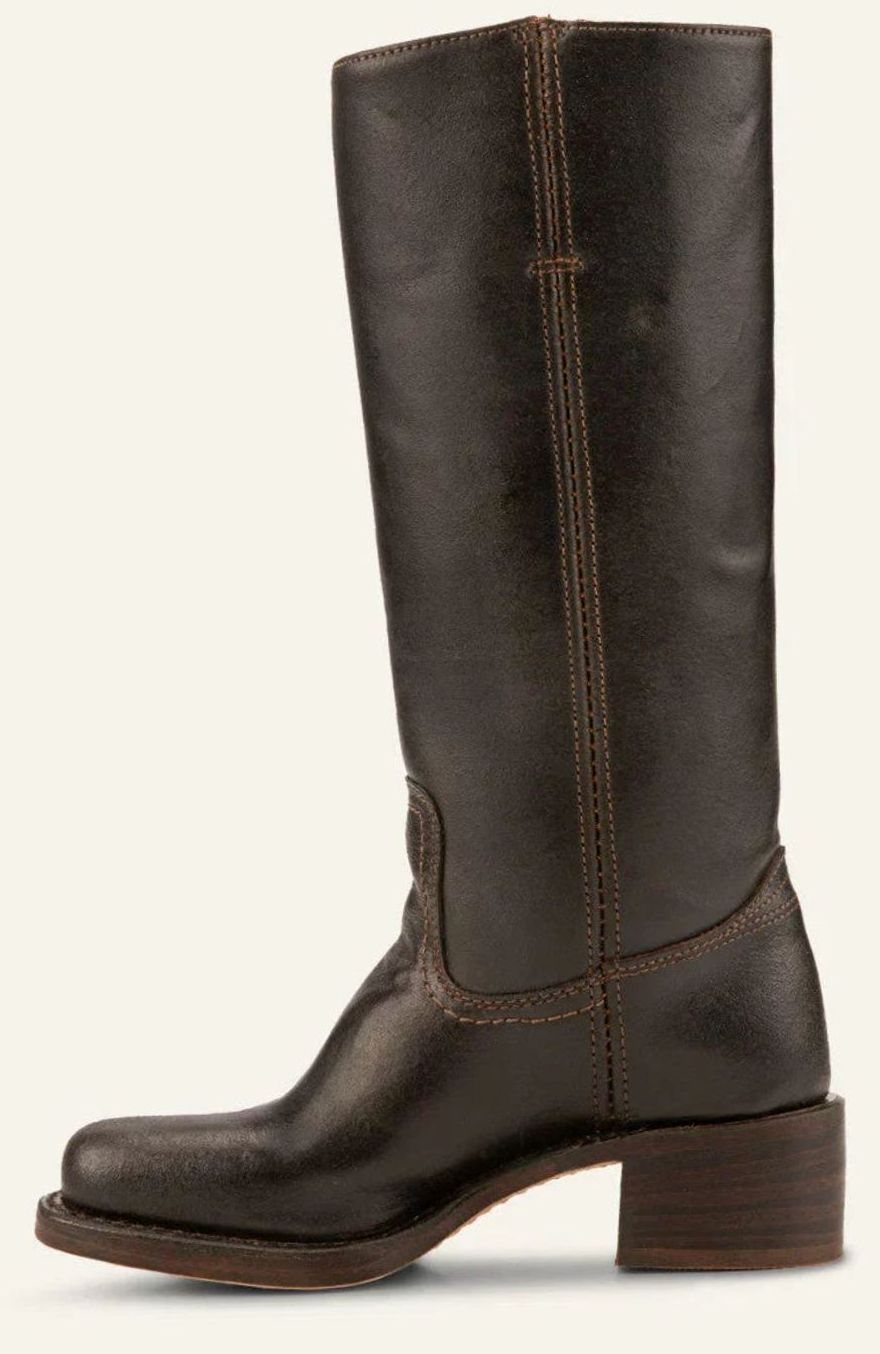 Women's Mid-Calf Stacked-Heel Slip-On Western Boots