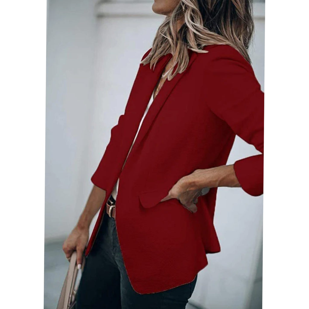 Women's Open Front Long Sleeve Work Blazer
