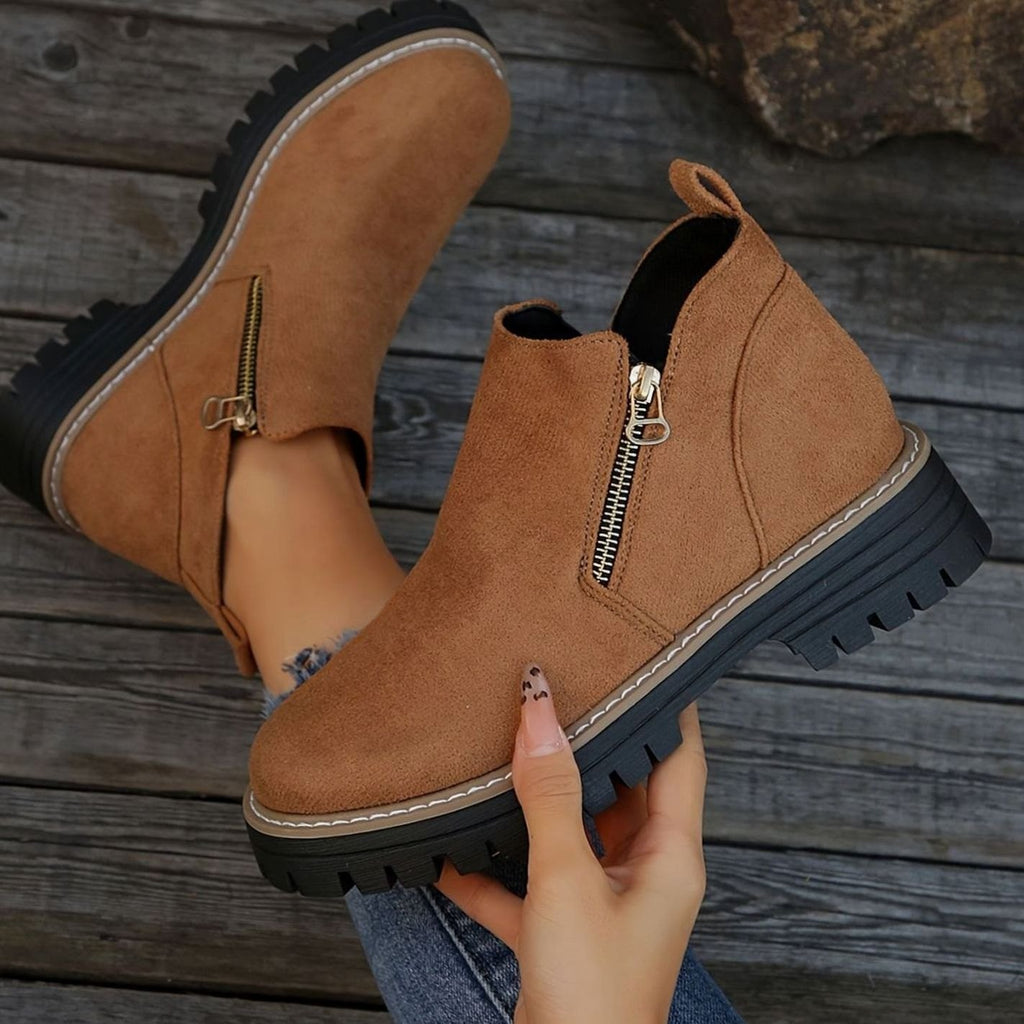 Women's Orthopedic Ankle Boots Arch-Support Side-Zip Booties
