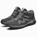 Women's Orthopedic Ankle Boots Faux Fur-Lined Lug Sole Winter Sneaker - Gray