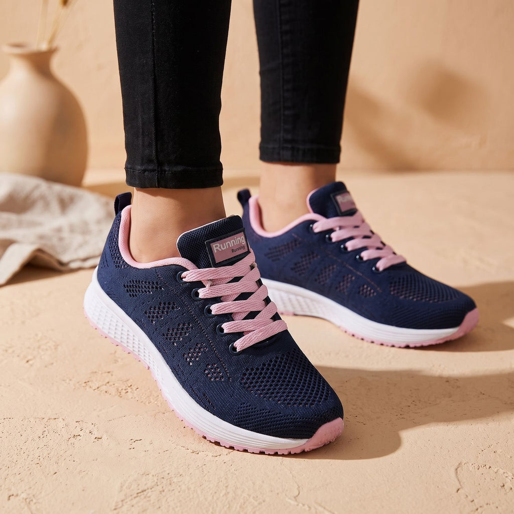 Women's Orthopedic Breathable Knit Lace-Up Sneakers