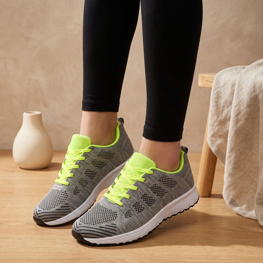 Women's Orthopedic Breathable Knit Lace-Up Sneakers