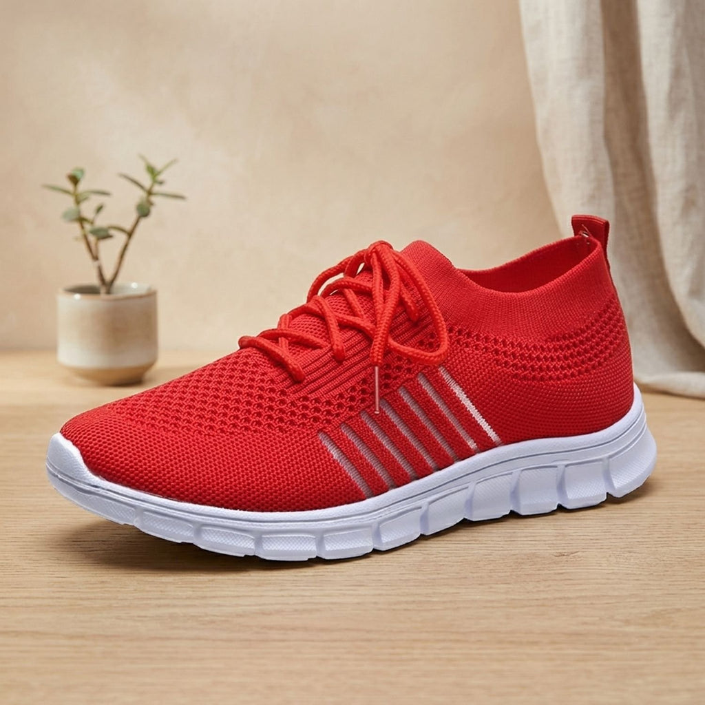 Women's Orthopedic Flyknit Lace-Up Lightweight Sneakers